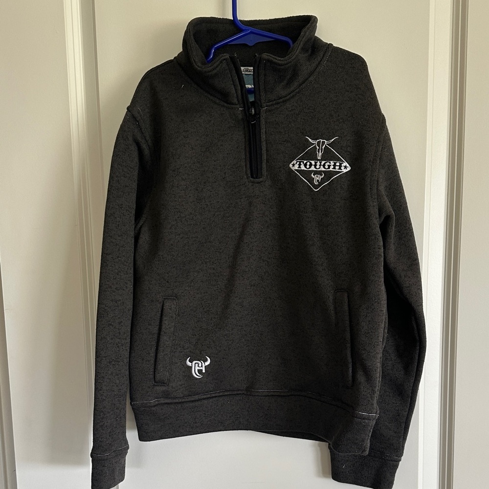 Black Quarter-Zip Sweatshirt